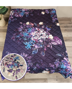Overige Merken Cotton Satin Bedspread Dreamy Floral - 230x250 cm - Double-sided!
