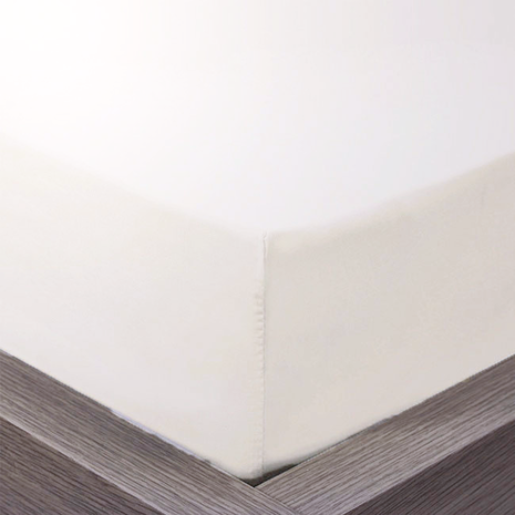 Beau Maison Cotton Fitted Sheet Sand – Natural Elegance with Sustainable Packaging & OEKO-TEX Certification - Copy