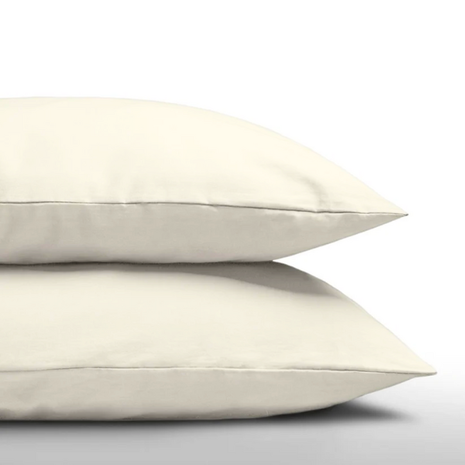 Beau Maison Set van 2 Perkaal Katoenen Kussenslopen Creme - Ademend, Anti Allergisch & OEKO-TEX Gecertificeerd!