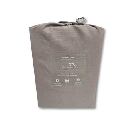Beau Maison Katoenen Hoeslaken Grijs - Strakke, Moderne Look met Duurzame Verpakking & OEKO-TEX Certificering