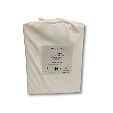 Beau Maison Katoenen Hoeslaken Creme – Natuurlijke Elegantie met Duurzame Verpakking & OEKO-TEX Certificering Beau Maison Katoenen Hoeslaken Creme – Natuurlijke Elegantie met Duurzame Verpakking & OEKO-TEX Certificering