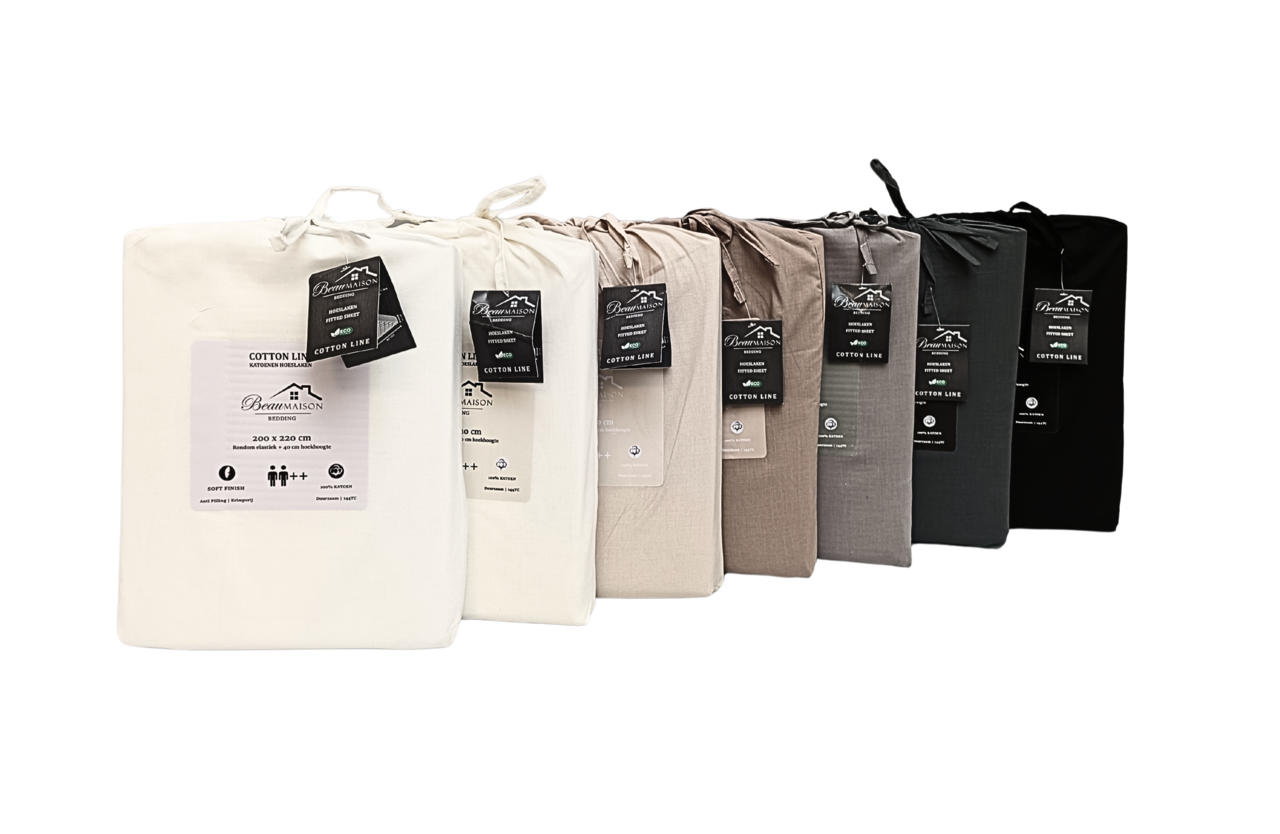 Beau Maison Baumwoll-Spannbettlaken in Grau – eleganter, moderner Look mit nachhaltiger Verpackung und OEKO-TEX-Zertifizierung Beau Maison Baumwoll-Spannbettlaken in Grau – eleganter, moderner Look mit nachhaltiger Verpackung und OEKO-TEX-Zertifizierung