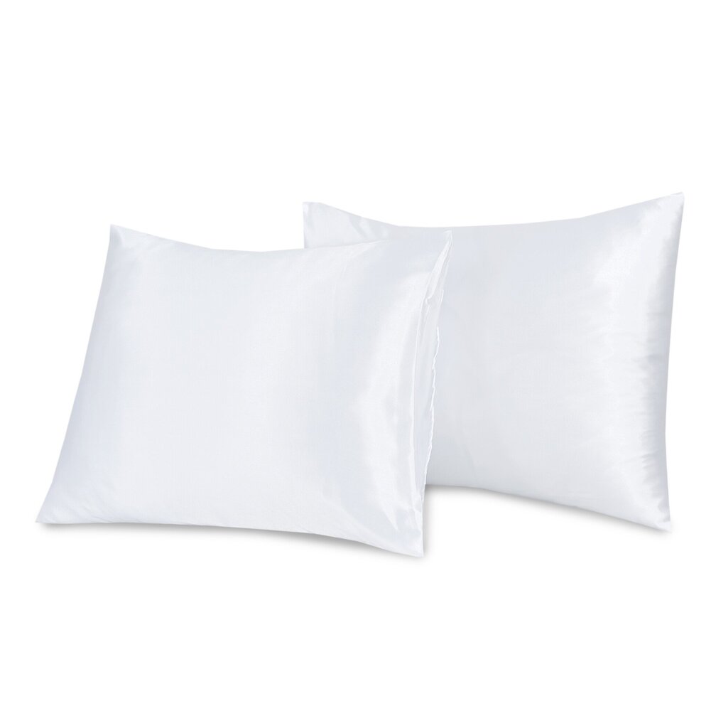 Beauty Silk Tapestry cushions Satin White - 2 pieces