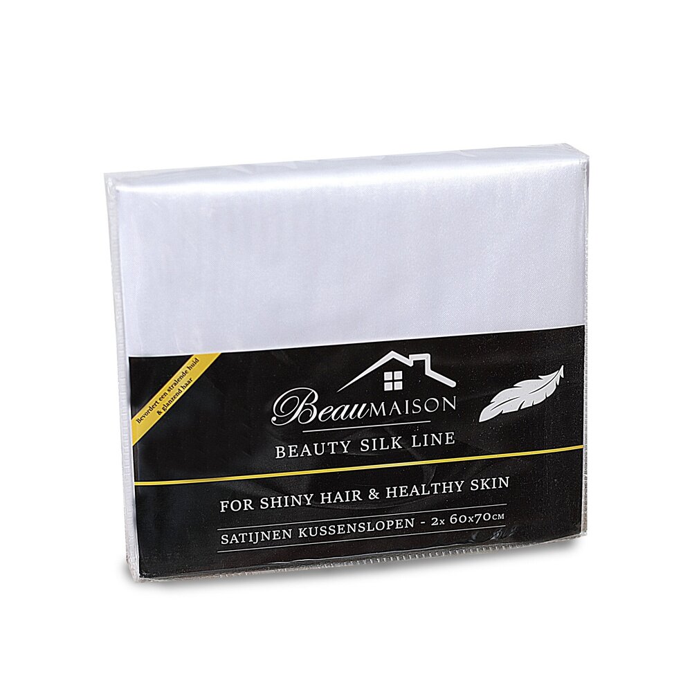 Beauty Silk Gobelinkissen Satin Weiß - 2 Stück Beauty Silk Gobelinkissen Satin Weiß - 2 Stück
