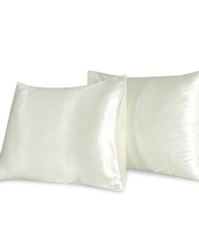 Beauty Silk Satin-Kissenbezüge Creme