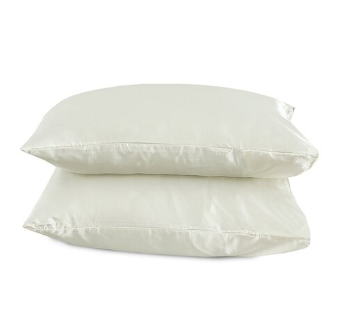 Beauty Silk Kussenslopen Satijn Crème - 2 stuks