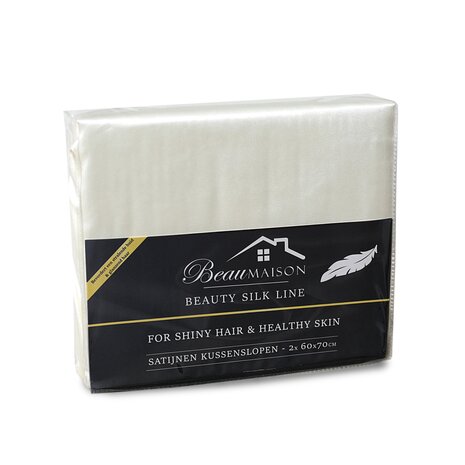 Beauty Silk Kissenbezüge Satin Creme - 2 Stück Beauty Silk Kissenbezüge Satin Creme - 2 Stück