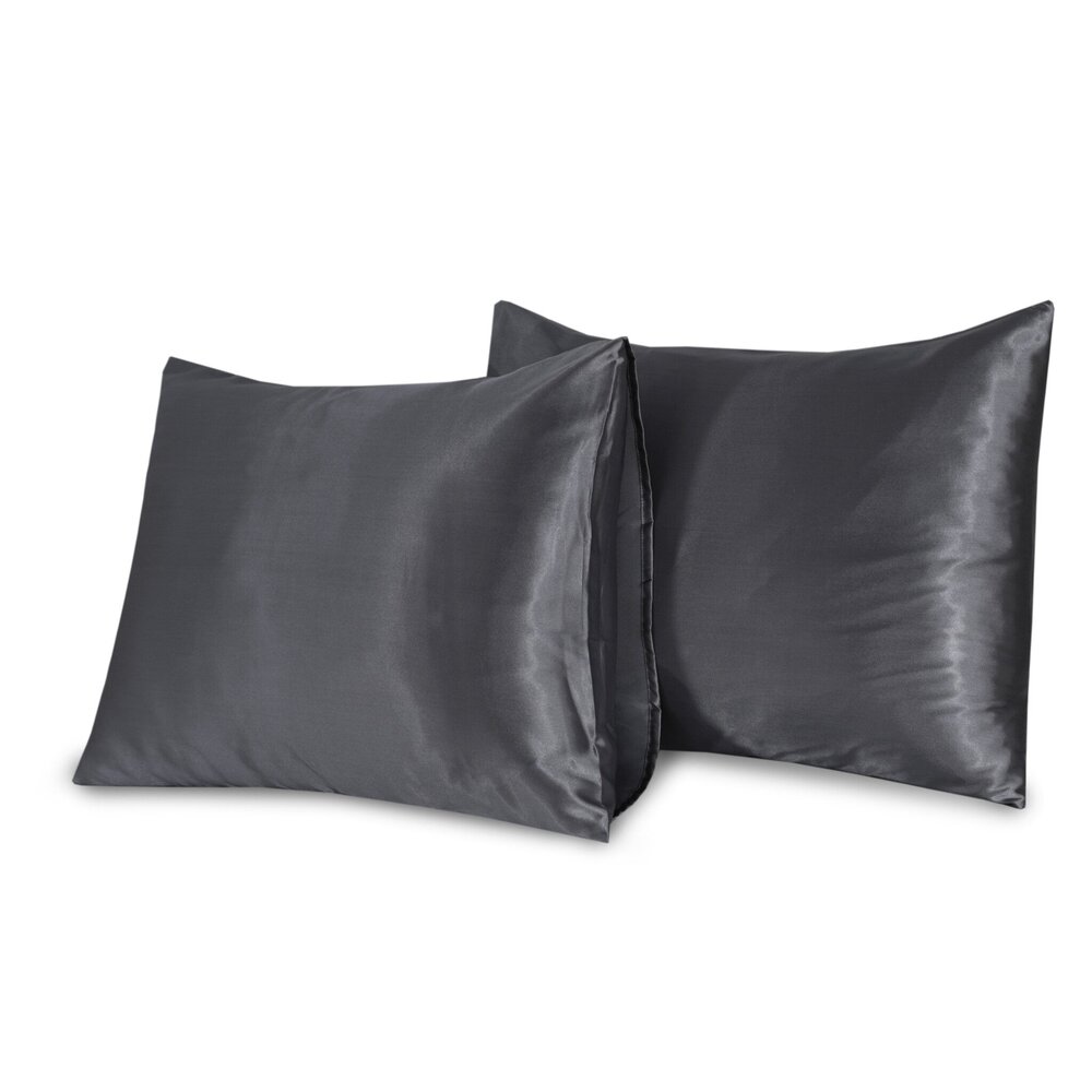 Beauty Silk Tapestry cushions Satin Anthracite - 2 pieces Beauty Silk Tapestry cushions Satin Anthracite - 2 pieces