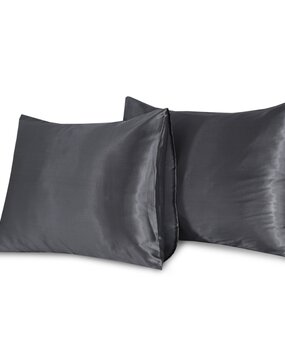 Beauty Silk Satin Pillowcases Anthracite