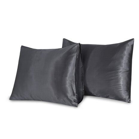 Beauty Silk Tapestry cushions Satin Anthracite - 2 pieces Beauty Silk Tapestry cushions Satin Anthracite - 2 pieces