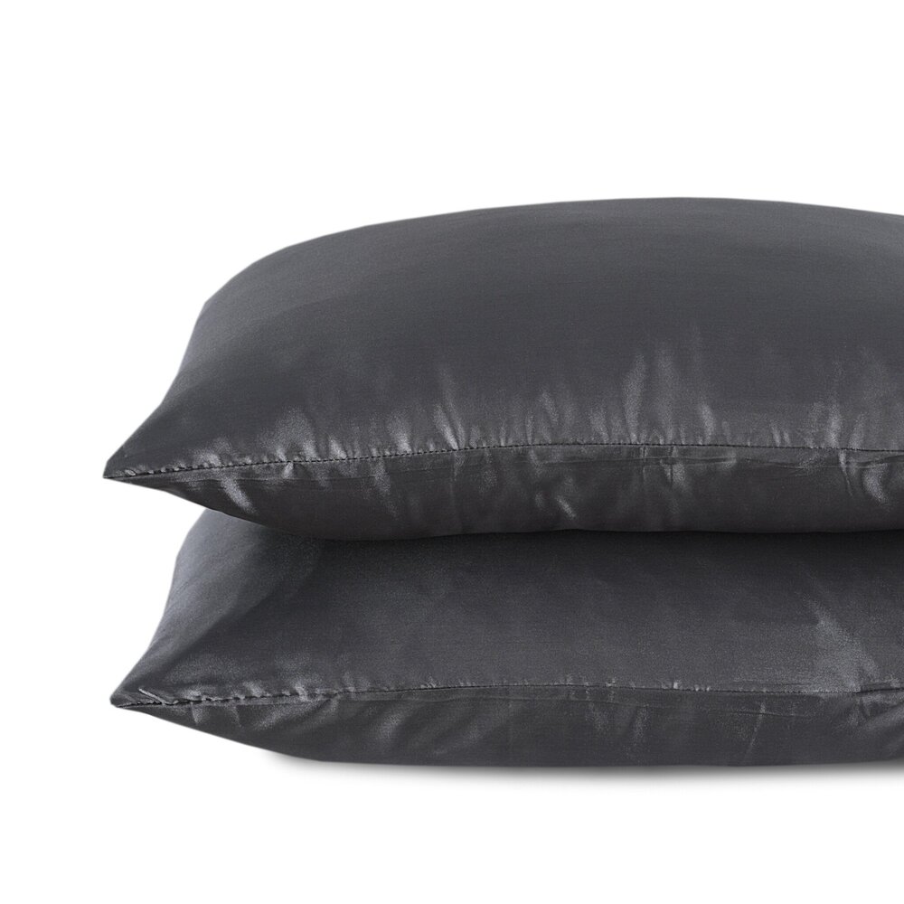 Beauty Silk Tapestry cushions Satin Anthracite - 2 pieces Beauty Silk Tapestry cushions Satin Anthracite - 2 pieces