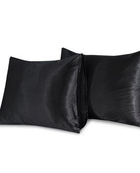 Beauty Silk Satin Pillowcases Black