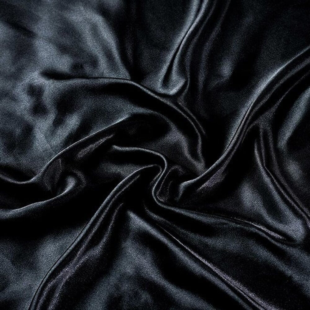 Beauty Silk Gobelinkissen Satin Black - 2 Stück