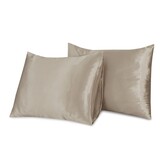 Beauty Silk Satin-Kissenbezüge Taupe