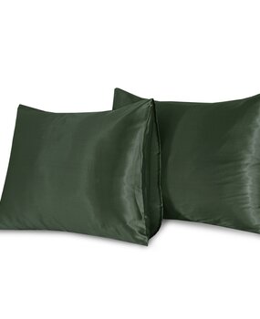 Beauty Silk Satin-Kissenbezüge Grün