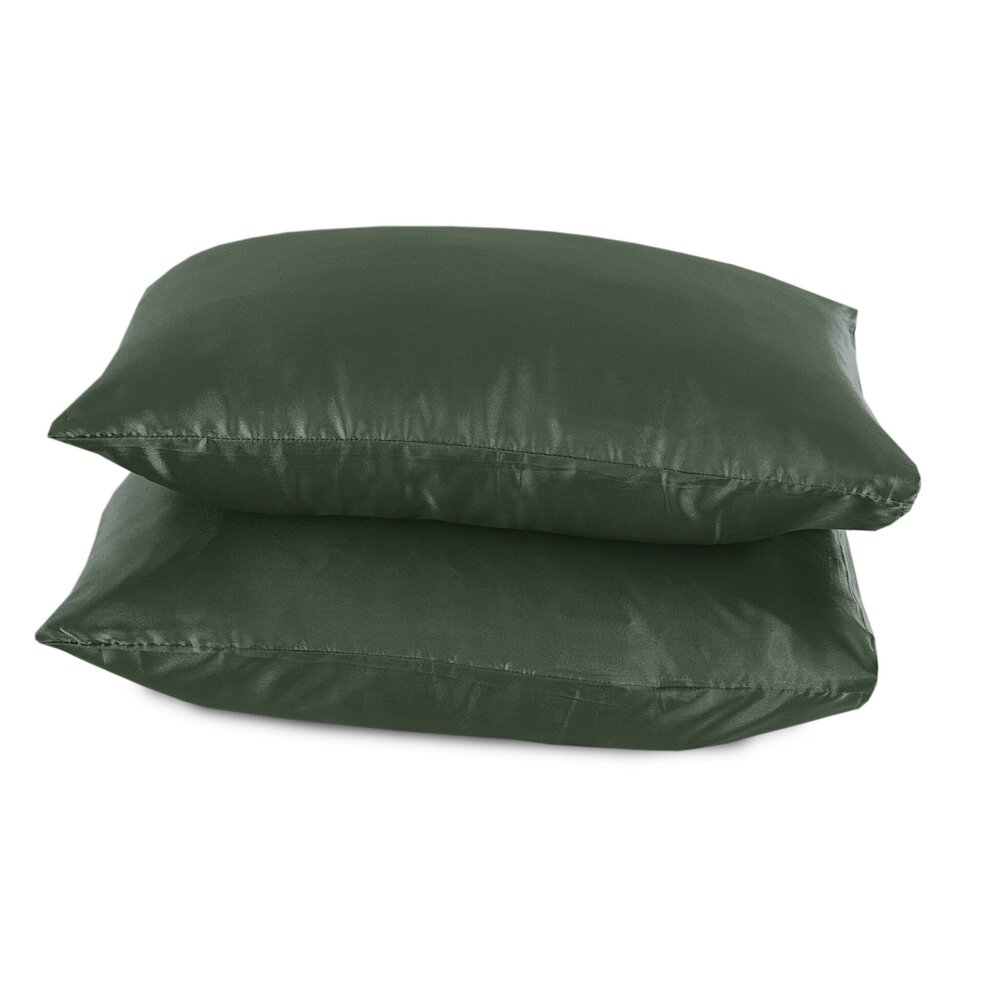 Beauty Silk Kussenslopen Satijn Groen - 2 stuks