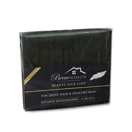 Beauty Silk Gobelinkissen Satin Grün - 2 Stück Beauty Silk Gobelinkissen Satin Grün - 2 Stück