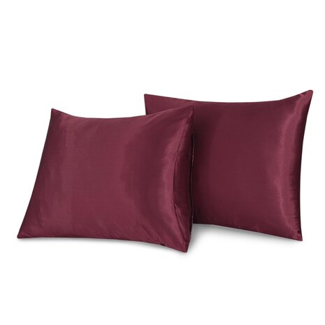 Beauty Silk Tapestry cushions Satin Red - 2 pieces - Copy