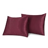 Beauty Silk Kussenslopen Satijn Burgundy - 2 stuks Beauty Silk Kussenslopen Satijn Burgundy - 2 stuks