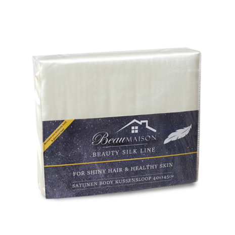 Beauty Silk Satin-Kissenbezug für den Seitenschläferkissenbezug in Off-White | 40x145 cm