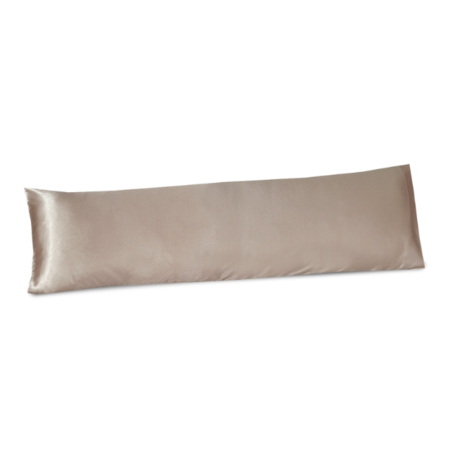 Beauty Silk Satijnen Body Pillow Kussensloop Taupe | 40x145 cm