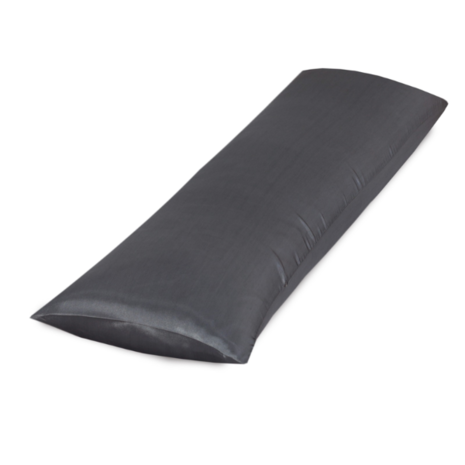 Beauty Silk Satin-Körperkissenbezug Grau | 40x145 cm