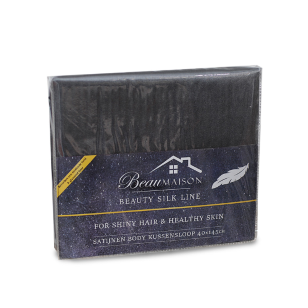 Beauty Silk Satijnen Body Pillow Kussensloop Grijs | 40x145 cm