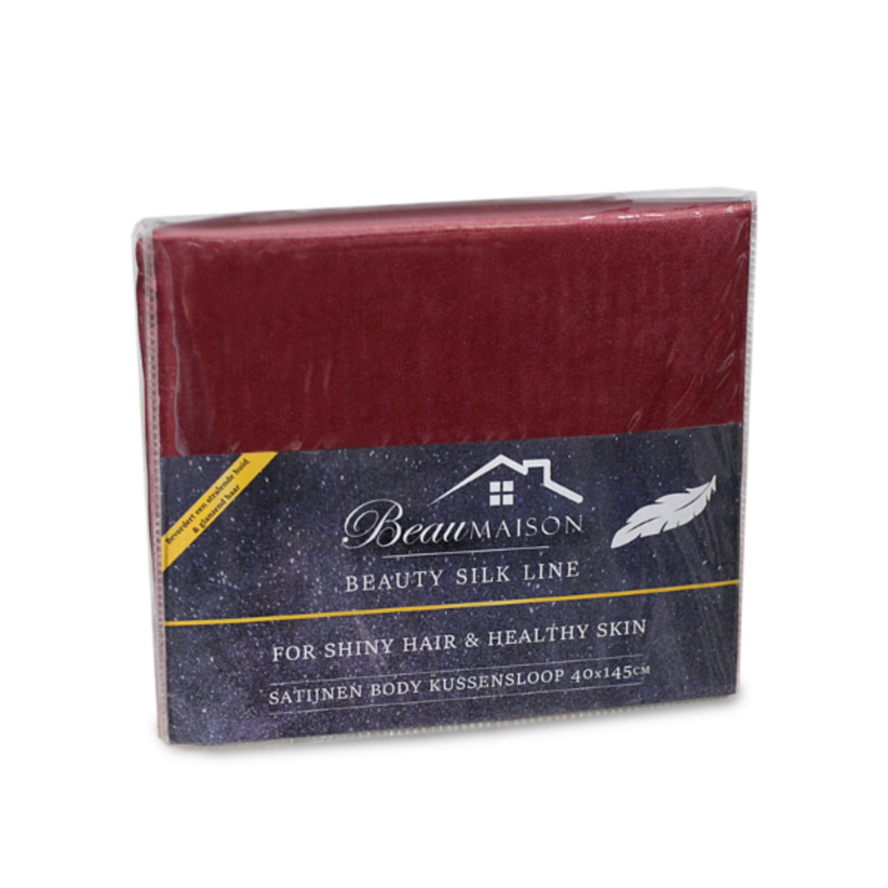 Beauty Silk Satin-Kissenbezug in Burgunderrot | 40x145cm Beauty Silk Satin-Kissenbezug in Burgunderrot | 40x145cm