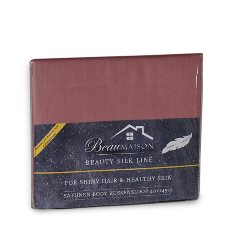 Beauty Silk Satin Body Pillow Case Rosewood | 40x145cm