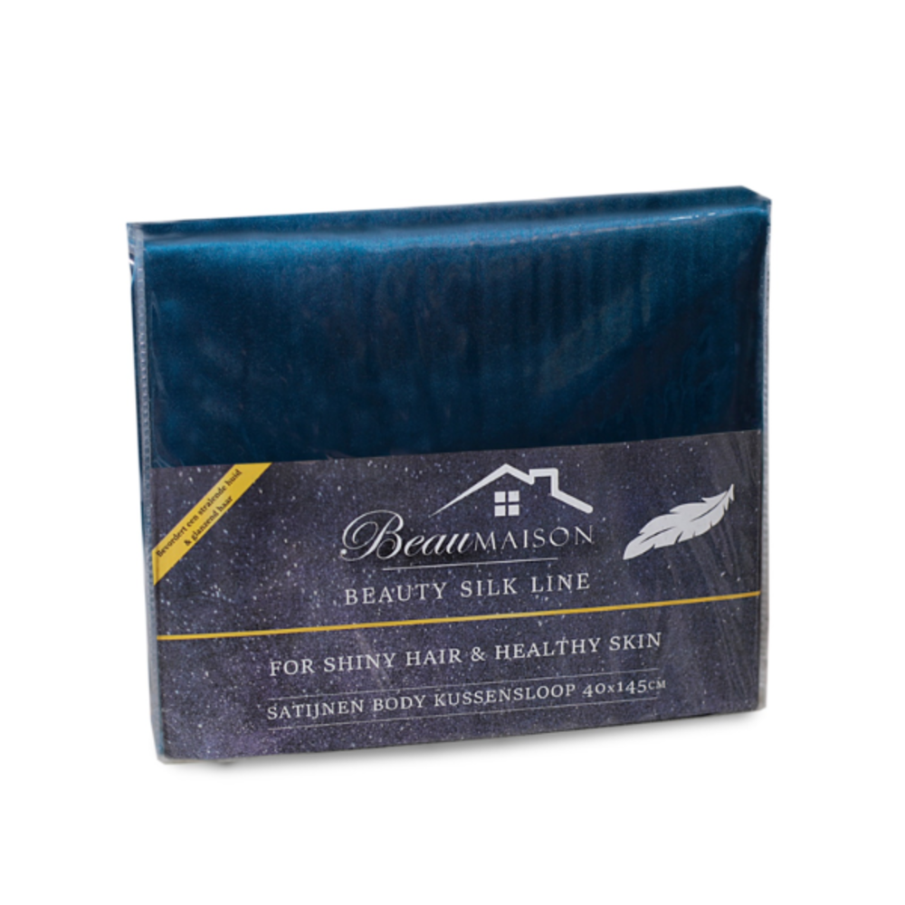 Beauty Silk Satin Body Pillow Pillowcase Petrol Blue | 40x145 cm Beauty Silk Satin Body Pillow Pillowcase Petrol Blue | 40x145 cm