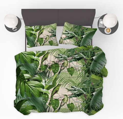 Beau Maison Jungle Jumina Kant en Klaar Dekbed / Dekbed Zonder Overtrek