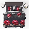 Beau Maison Roses Black Red Duvet Cover Beau Maison Roses Black Red Duvet Cover