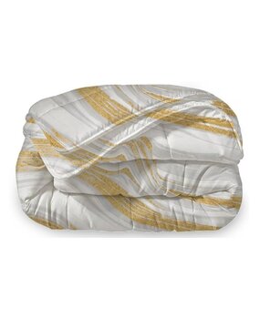 Beau Maison Bedrukt Dekbed Marble White Gold | All Year | Easy Dekbed