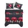 Beau Maison Roses Black Red Kant en Klaar Dekbed / Dekbed Zonder Overtrek Beau Maison Roses Black Red Kant en Klaar Dekbed / Dekbed Zonder Overtrek