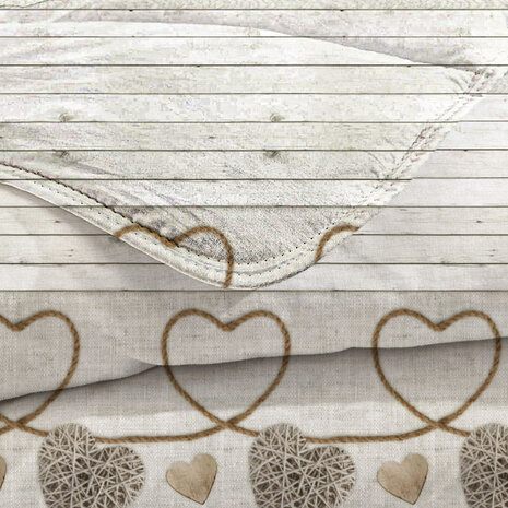 Beau Maison Live Laugh Love Fertigbettdecke / Bettdecke ohne Bezug