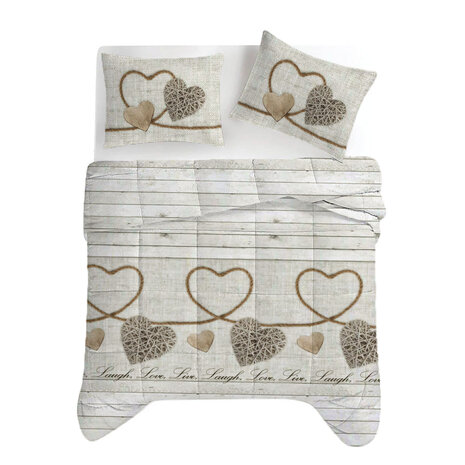 Beau Maison Live Laugh Love Ready-made Duvet / Duvet Without Cover