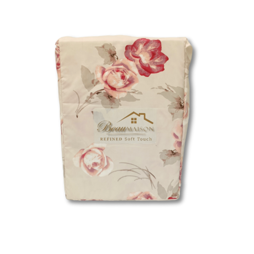 Beau Maison Flowers Diamond Pink | Microfiber Duvet Cover Beau Maison Flowers Diamond Pink | Microfiber Duvet Cover