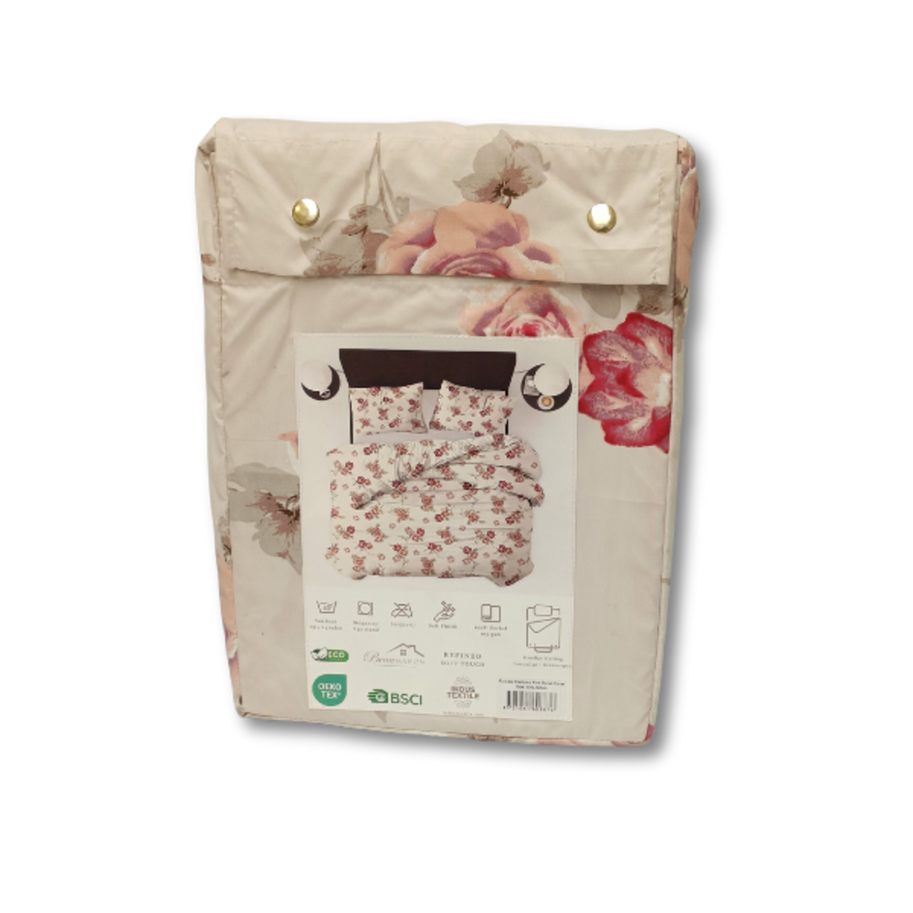 Beau Maison Flowers Diamond Pink | Microfiber Duvet Cover Beau Maison Flowers Diamond Pink | Microfiber Duvet Cover