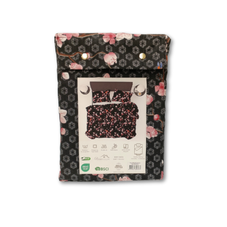 Beau Maison Japanese Black Microfiber Duvet Cover