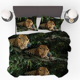 Beau Maison Bettbezug Jungle Leopard Black