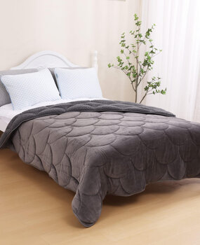 Beau Maison Velvet Sherpa Comfort Dekbed - Grey - All Year