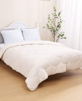 Beau Maison Velvet Sherpa Comfort Dekbed - Pearl White - All Year
