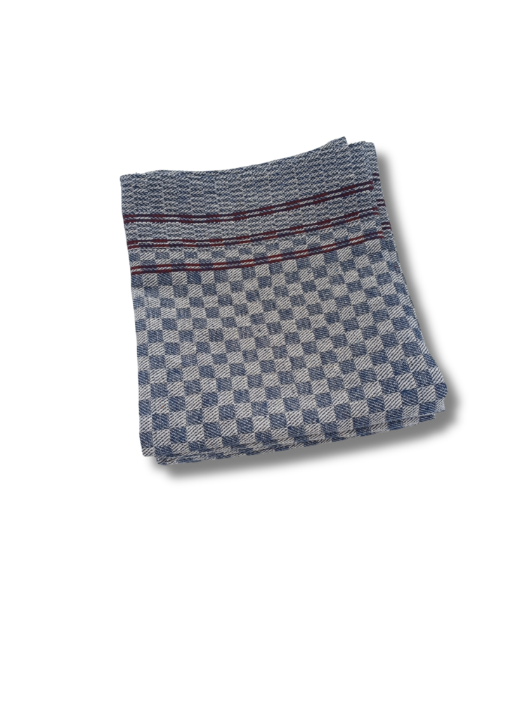 Beau Maison Set van 6 Theedoeken royaal - 50x90 cm - 100% Katoen - Grijs of Blauw