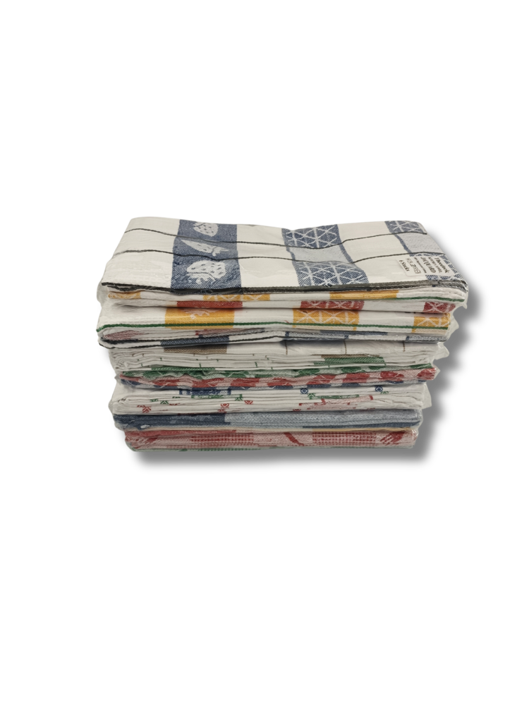 Stock 90 grams - Set van 6 luxe Theedoeken - 100% Katoen