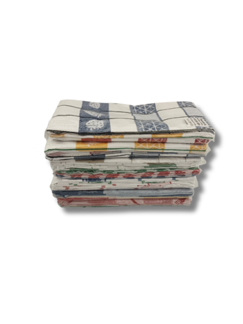 Stock 90 grams - Set van 6 luxe Theedoeken - 100% Katoen