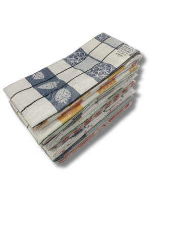 Stock 90 grams - Set van 6 luxe Theedoeken - 100% Katoen