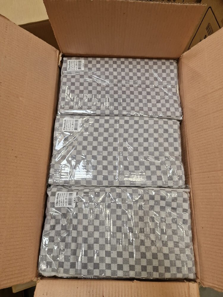 Beau Maison Checked Tea Towel Grey (set of 6) - Copy - Copy