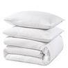 Beau Maison Waffle Fabric Duvet Cover White - 100% Cotton