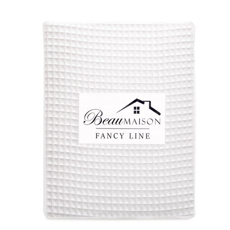 Beau Maison Waffle Fabric Duvet Cover White - 100% Cotton