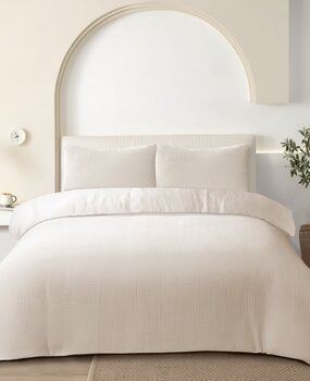 Beau Maison Wafel Dekbedovertrek Creme